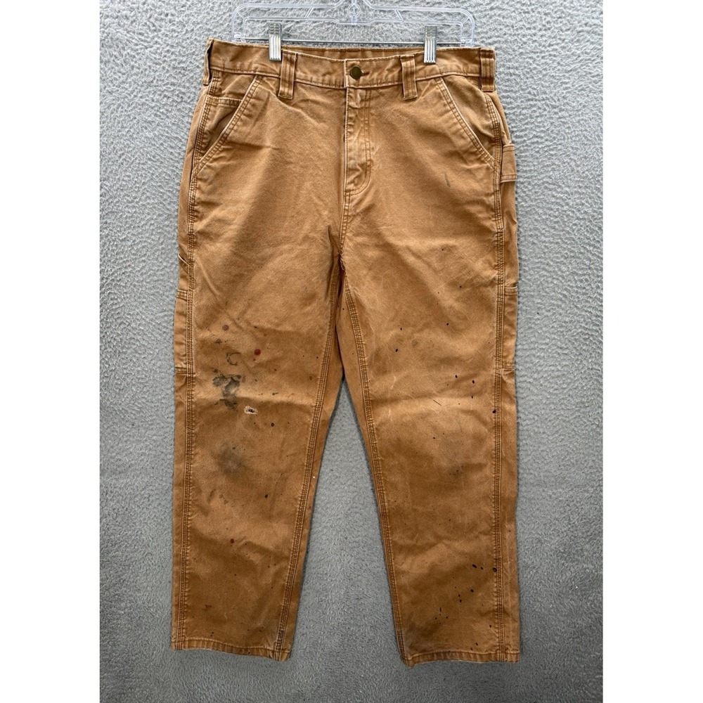 Brahma Pants Mens 32x32 Brown Canvas Carpenter Workwear Chore Barn Grunge Skater